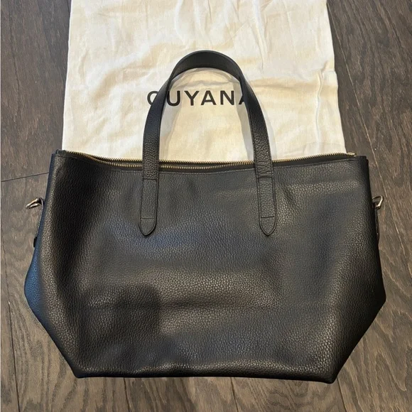 Cuyana Black Leather medium carryall - Picture 2 of 9